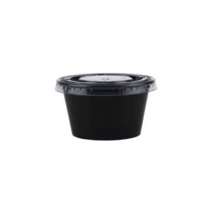 4OZ BLACK SOUFFLE CUP WITH LID